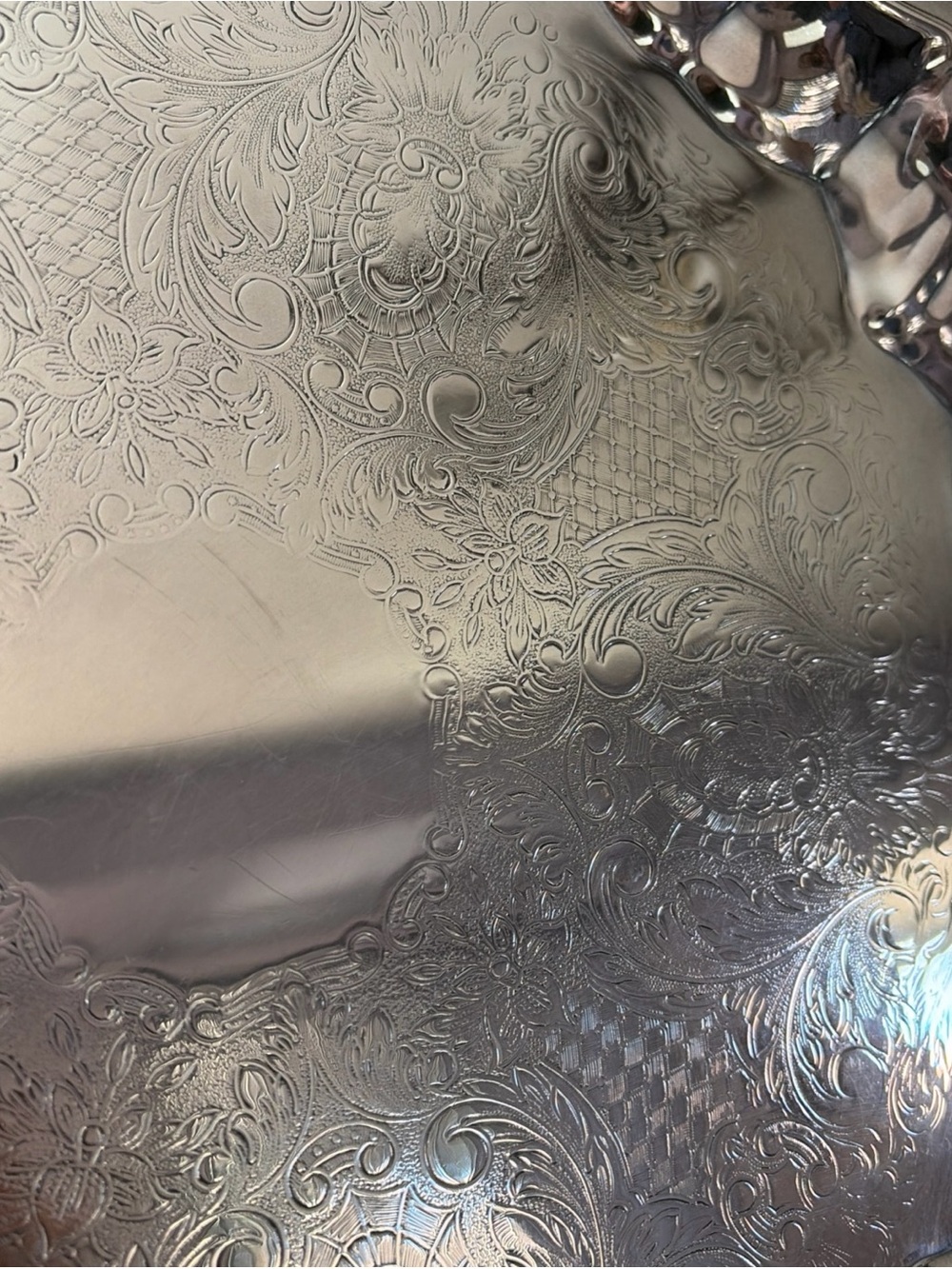 Vintage Wallace 15” Silver Plated Serving Tray X110 - Picture 2 of 6